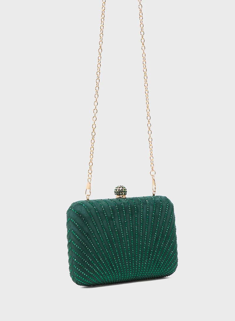 Khizana Rhinestone Beaded Embellished Clutch
