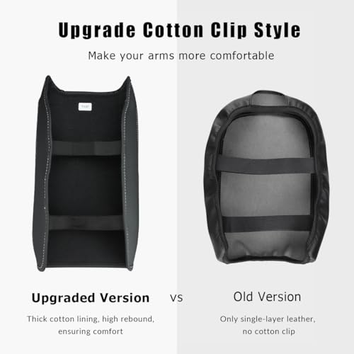 INTGET for 2022-2025 2026 Nissan Pathfinder Center Console Cover with Thin Pad Leather Middle Armrest Cover Interior Protector for 2022 2023 2024 2025 2026 Nissan Pathfinder Accessories (White Thread) - Image 2