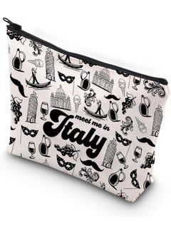 WCGXKO WCGXKO Italian Gift Italy Travel Gift Italy City Italy Trip Italy Trip Zipper Pouch Makeup Bag (ITALY B) 