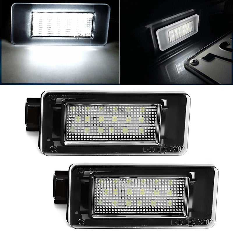 HZEL Car LED License Plate Light, 2PCS Vehicle Rear Tag Lamp Assembly, Automotive Tail Xenon Tag Lighting Kit Replacement Accessories Compatible with Altima Sentra Rogue Versa - Image 5