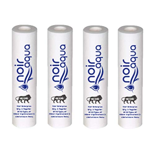 Noir Aqua - PP Spun Filter/Cartridge for All Types of RO Water purifiers (White, 10 Inch, 5 Micron) Pack of 4 | RO Water Purifier Cartridge, Water Filter Candle - Image 1