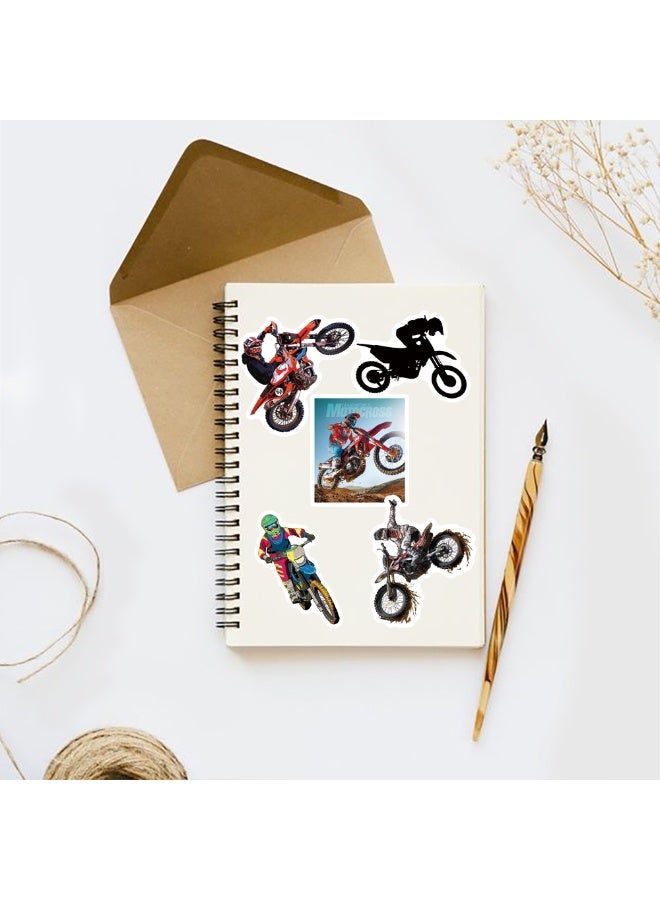 ORAINBOW 50PCS Motocross Stickers Dirt-Bike Decals Vinyl Waterproof Stickers for Water Bottle Laptop Luggage Helmet Skateboard Guitar Scrapbook Phone Gifts for Teens Girls Kids Adult - Image 3