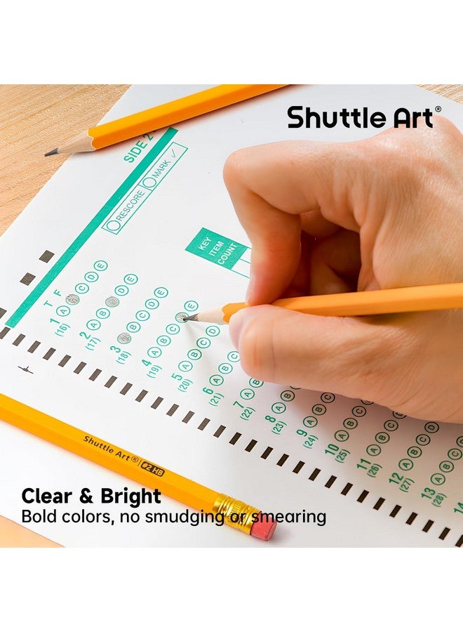 شاتل أرت أقلام رصاص Hb #2 مغلفة بالخشب، عبوة من 350 قلم رصاص أصفر مبراة مع ممحاة، عبوة كبيرة من أقلام الرصاص الجرافيت للمدرسة ومستلزمات المعلمين والكتابة والرسم والتخطيط - Image 4