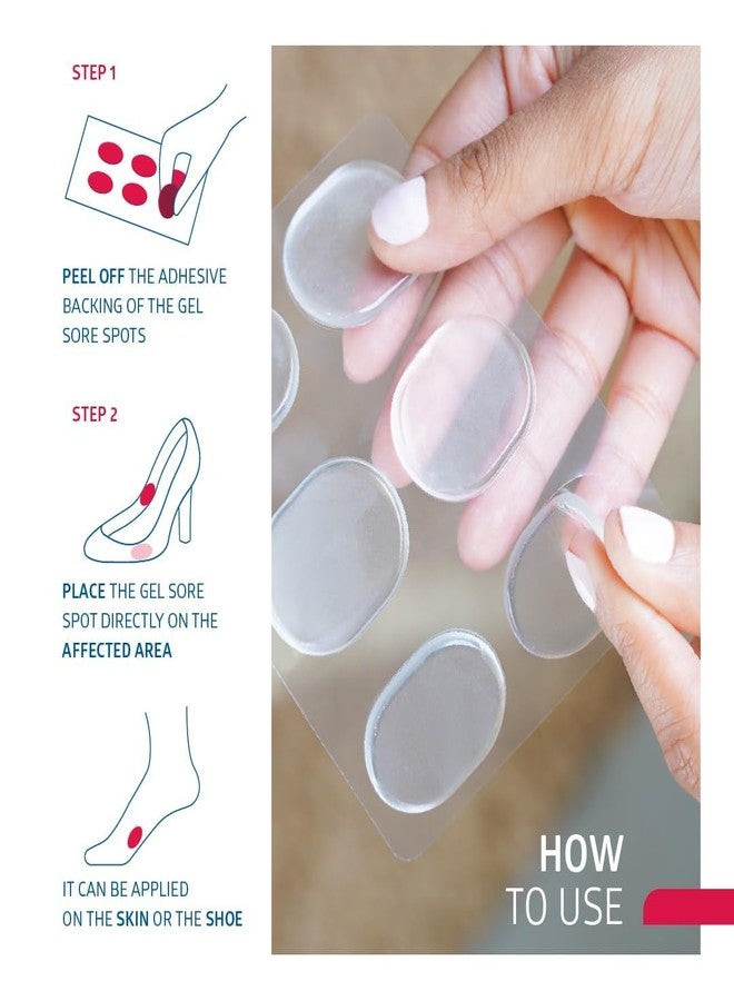 DERAMED New Gel Sore Spots Transparent Soft Gel Self-Adhesive Pressure and Friction Relief Apply to Skin or Shoe Invisible Comfort for Foot Pain Blisters - Image 4