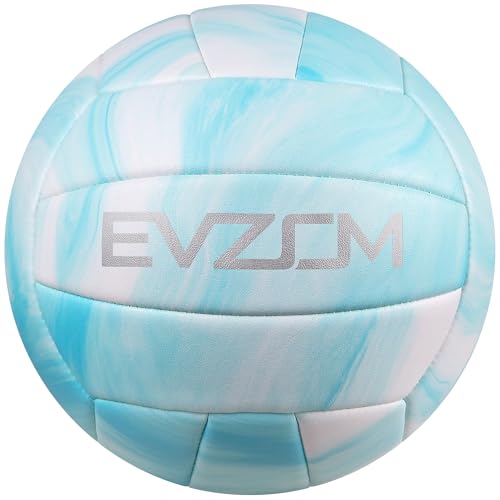 EVZOM Volleyball Soft Beach Volleyball -Official Size 5 for Indoor,Outdoor, Beach, Pool,Training-Play for Adult Beginners（Blue） - Image 1