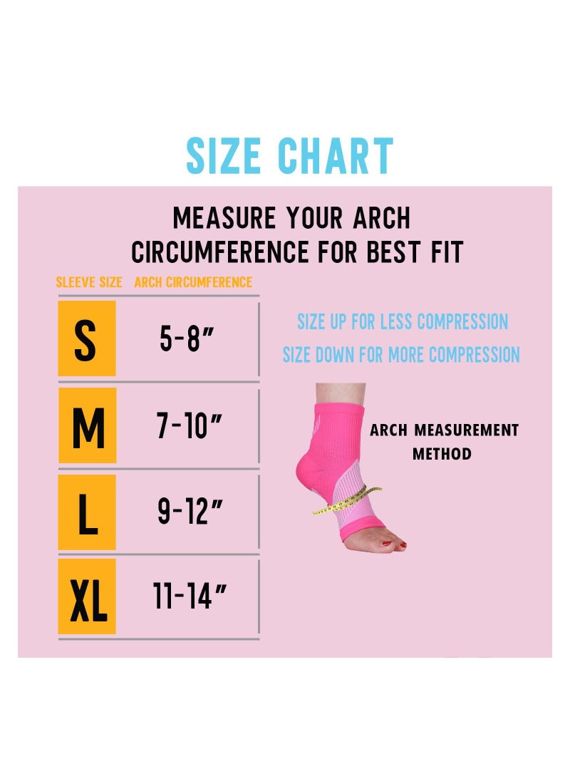 SYOSI - Ankle Compression Sleeve for Women Men, 20-30 mmHg Foot Sleeves for Ankle Heel Support Injury Recovery for Sports Achilles, Ankle Protection for Running Cycling Dancing Ankle Sports Socks (Pink M) - Image 1