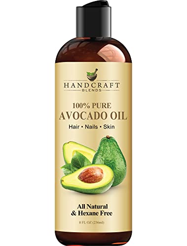Handcraft Blends Avocado Oil - Cold-Pressed 8 Fl Oz - 100% Pure and Natural - Premium Grade Carrier Oil for Skin and Hair - Hair and Body - Massage - Hexane-Free - Image 1