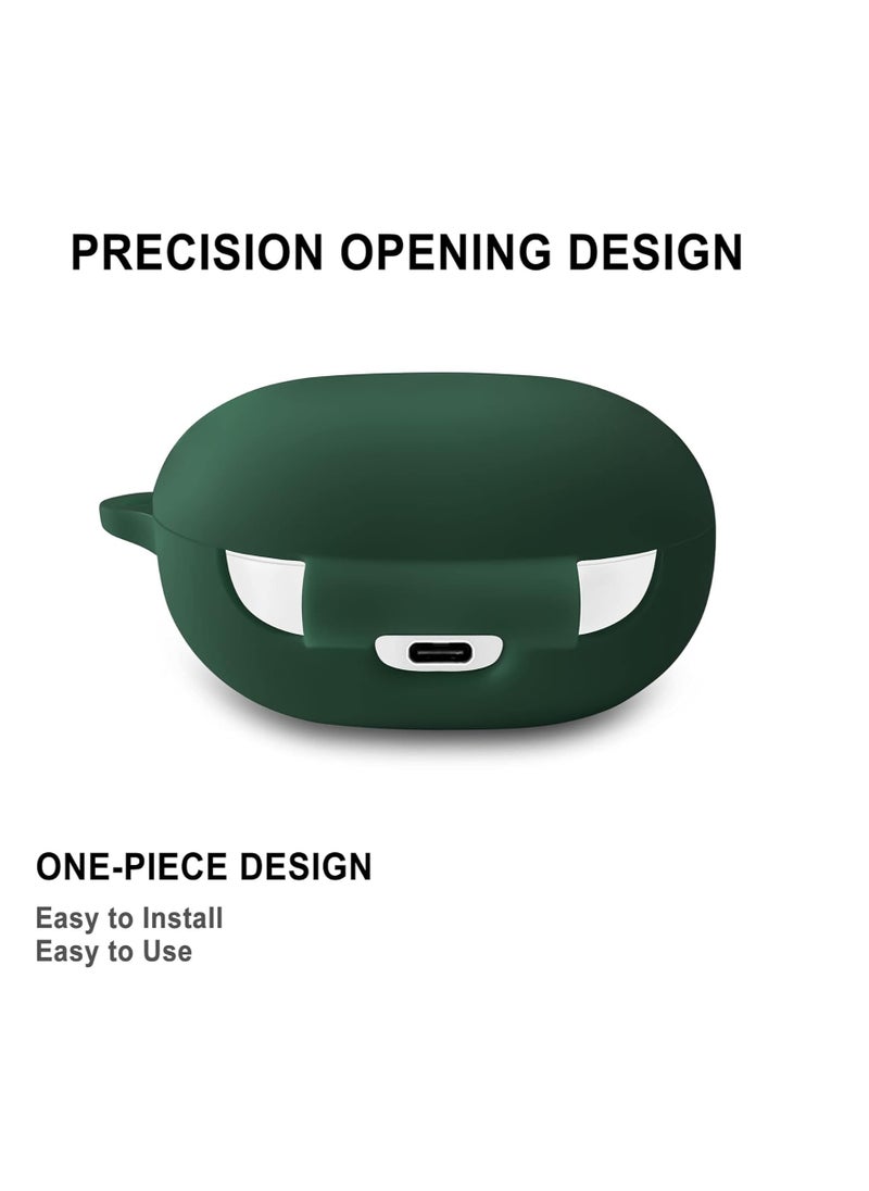 Silicone Carrying Case Compatible with Anker Soundcore Life P3, Portable Scratch Shock Resistant Cover with Carabiner  Green
