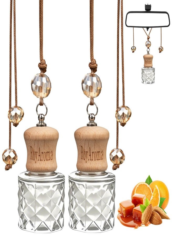 RoyAroma 2 Sets Car Air Freshener Diffuser for Essential Oils (transparent, Pistachio Salted Caramel - Image 1