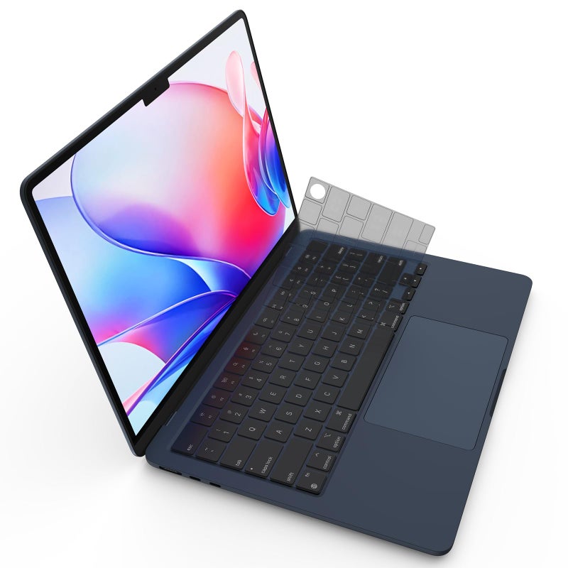 soonjet Premium Ultra Thin Keyboard Cover Protector, Compatible with 2025-2021 M5/M4/M3/M2/M1 Pro/Max MacBook Pro 14/16, M4/M3/M2 MacBook Air 13/15, US Layout, Surround Touch ID - Image 1