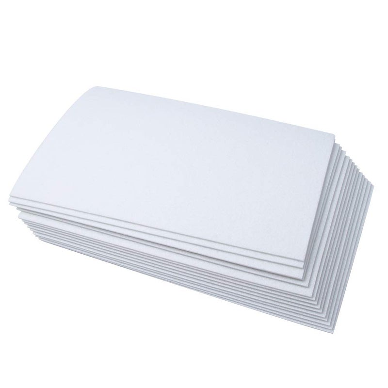 Polyester Felt Sheet Stiff 15 Sheets 20 x 30 cm778 X 1178 in 564 in Thick White