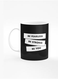 Designer Printed Coffee Mug with Heavy Duty Handle 11oz Ceramic Personalised Gift Mugs Cup [Microwave Safe & Dishwasher Proof] - Fearless, Strong, You