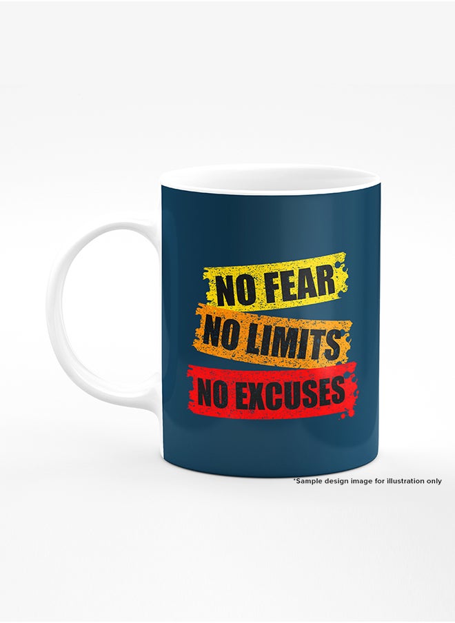 Stylizedd - Designer Printed Coffee Mug with Heavy Duty Handle 11oz Ceramic Personalised Gift Mugs Cup [Microwave Safe & Dishwasher Proof] - Fearless, Strong, You - Image 1