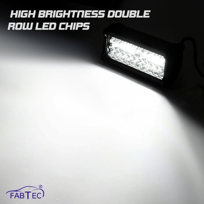 FABTEC 36 LED 7 Inch/18cm LED Bar Light LED Fog Light for All Motorcycles/Bike/Scooty/E-Rikshaw (Set Of 2) (7 Inch,White) - Image 4