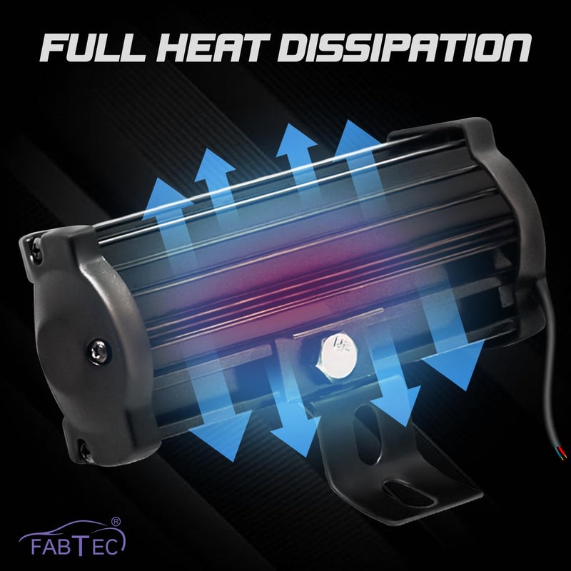 FABTEC 36 LED 7 Inch/18cm LED Bar Light LED Fog Light for All Motorcycles/Bike/Scooty/E-Rikshaw (Set Of 2) (7 Inch,White) - Image 3