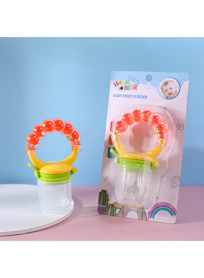 Hot Bell Bite Bag Multi-color Bite Fruit Soothing Pacifier Food Supplement Rattle Fruit Soothing Bite Music