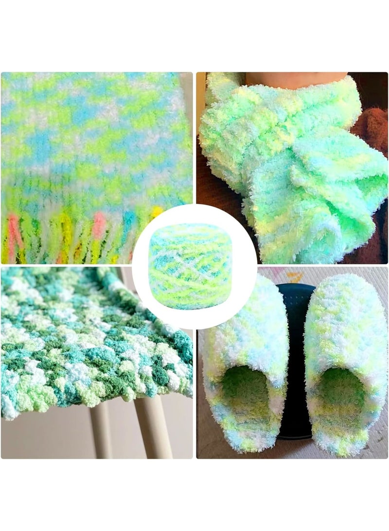 SYOSI Acrylic Knitting Yarn, 4 x 100g Multi-Colored Yarn for Crochet Knitting Hand Sewing, Soft and Durable Fibers for Bags Blankets Hats Toys Scarves Sweaters DIY Crafts, 4 Pack - Image 5