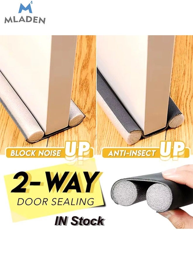 MLADEN Double Door Draft Stopper Weather Stripping Noise Blocker Window Breeze Blocker Foamed Cotton Door Bottom Noise Reduction Sealing Strip 93 Cm Black - Image 3