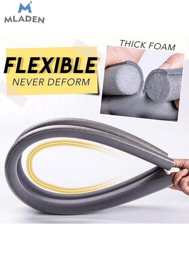 MLADEN Double Door Draft Stopper Weather Stripping Noise Blocker Window Breeze Blocker Foamed Cotton Door Bottom Noise Reduction Sealing Strip 93 Cm Black - Image 4