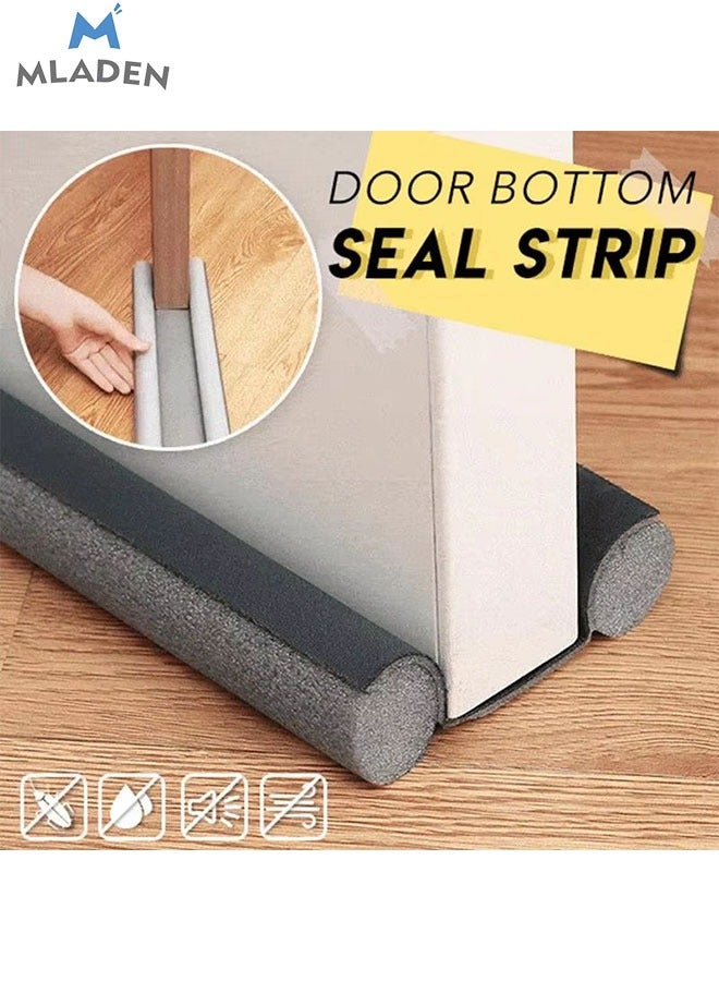 MLADEN Double Door Draft Stopper Weather Stripping Noise Blocker Window Breeze Blocker Foamed Cotton Door Bottom Noise Reduction Sealing Strip 93 Cm Black - Image 5