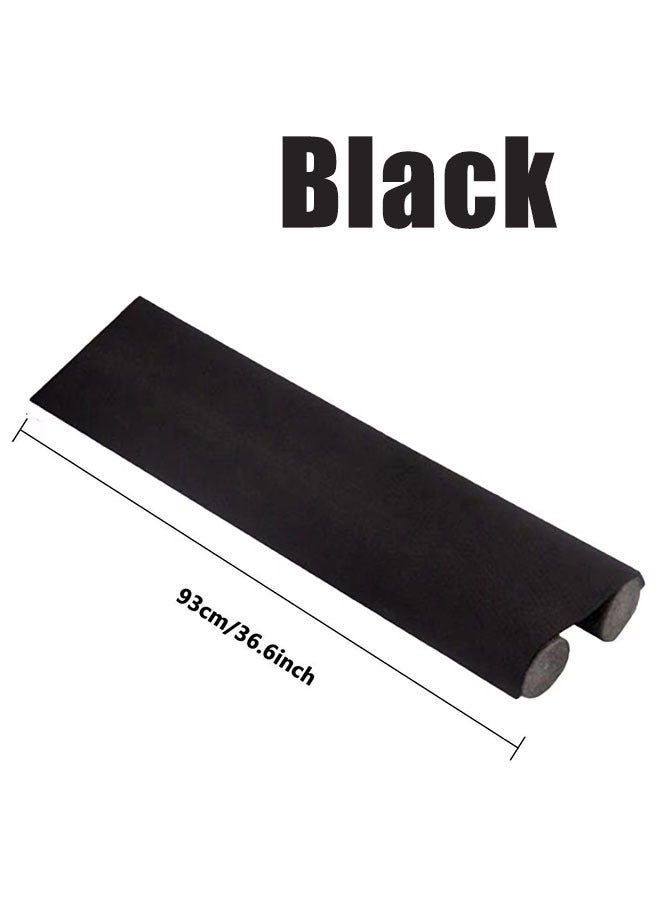 MLADEN Double Door Draft Stopper Weather Stripping Noise Blocker Window Breeze Blocker Foamed Cotton Door Bottom Noise Reduction Sealing Strip 93 Cm Black - Image 2