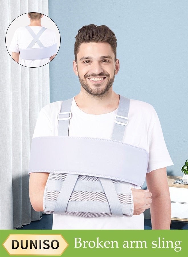 DUNISO Arm Sling Shoulder Immobilizer,Shoulder Abduction Sling Injury Support Arm Pillow, Support Strap, Shoulder Arm Immobilizer, Injury Support Arm Sling, Broken Arm Shoulder Brace, Pain Relief Shoulder Immobilizer With Abduction Sling, Arm Fracture Sling, Comfort Relief For Shoulder And Elbow Injuries - Image 1