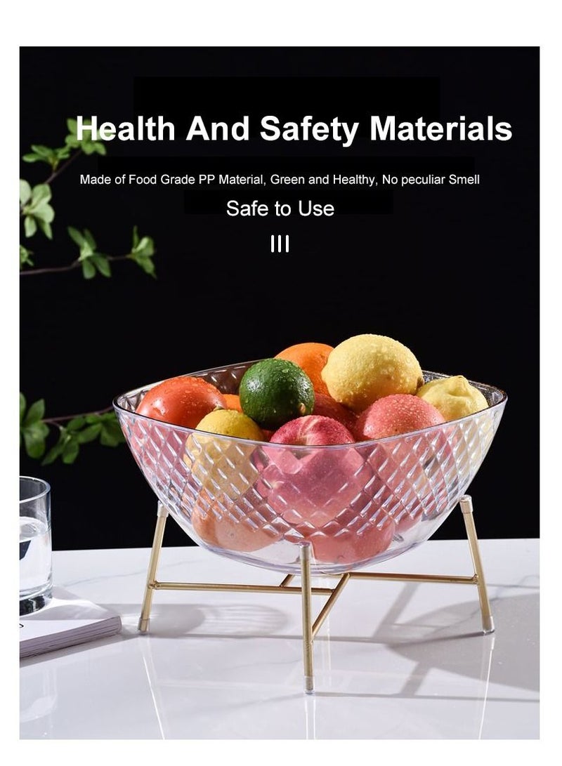 DARIYAH Luxury Candy Dried Nuts Melon Seeds Snack Bowl Plate Iron high-footed fruit basket - Image 5