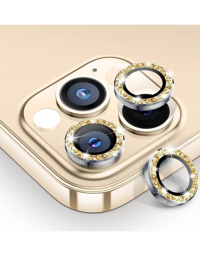 ELTRAZONE iPhone 13 Pro Max Camera Lens Protector, 9H Tempered Glass Camera Cover Screen Protector Metal Individual Ring - Image 1