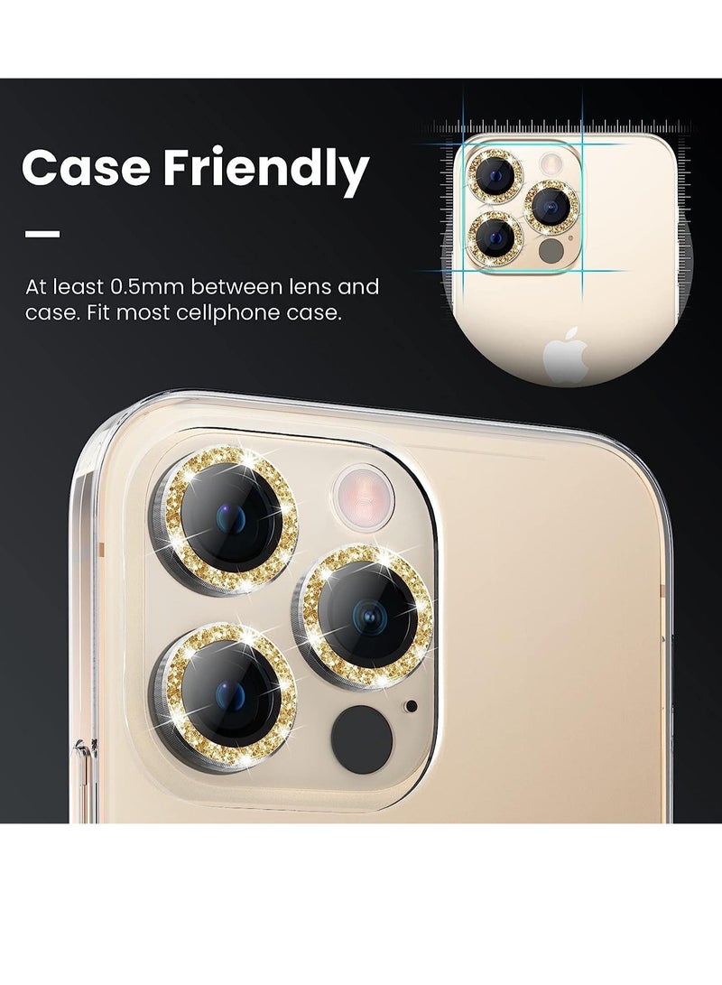 ELTRAZONE iPhone 13 Pro Max Camera Lens Protector, 9H Tempered Glass Camera Cover Screen Protector Metal Individual Ring - Image 4