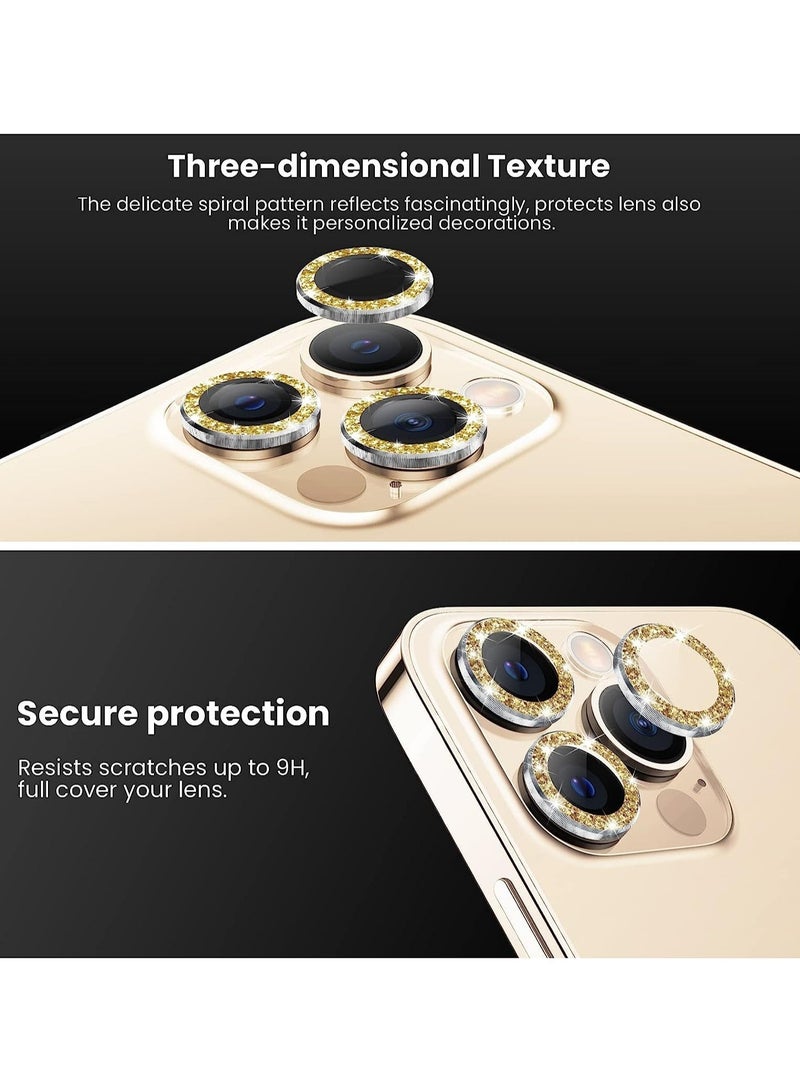 ELTRAZONE iPhone 13 Pro Max Camera Lens Protector, 9H Tempered Glass Camera Cover Screen Protector Metal Individual Ring - Image 3
