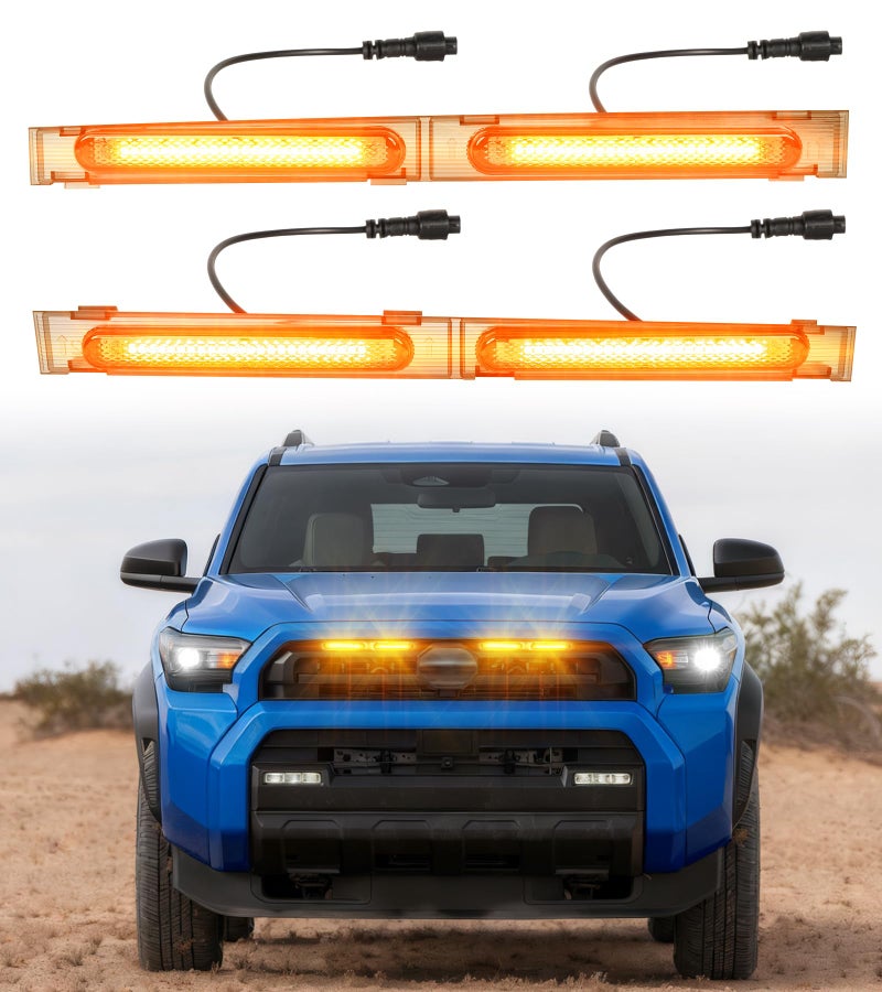 NEOXIST DirectSnap LED Grill Lights for 2025 2026 4Runner Raptor Lights 6th Gen 4 Runner Accessories Front Bumper Grille Light Bar Amber SR5 Only - Image 2
