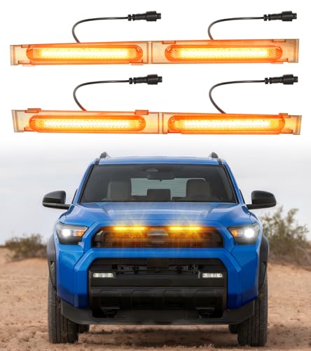 NEOXIST DirectSnap LED Grill Lights for 2025 2026 4Runner Raptor Lights 6th Gen 4 Runner Accessories Front Bumper Grille Light Bar Amber SR5 Only - Image 1