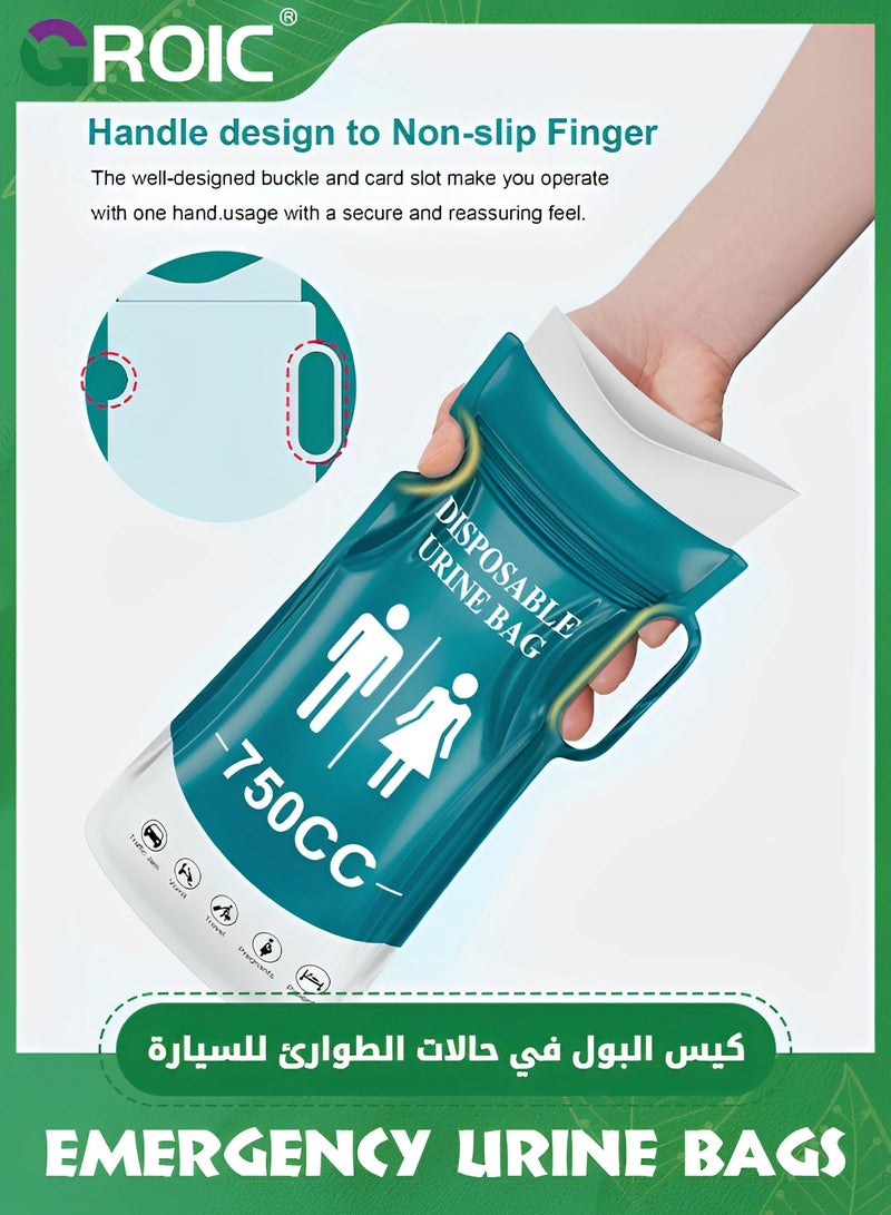 GROIC 10PCS Disposable Urinal Bag, Portable Urine Bag, Portable toilet for adults, Unisex Urinal Bag for Men Women Children, Emergency pee/wee bags,vomit bags for Car, Camping, Travel - Image 4