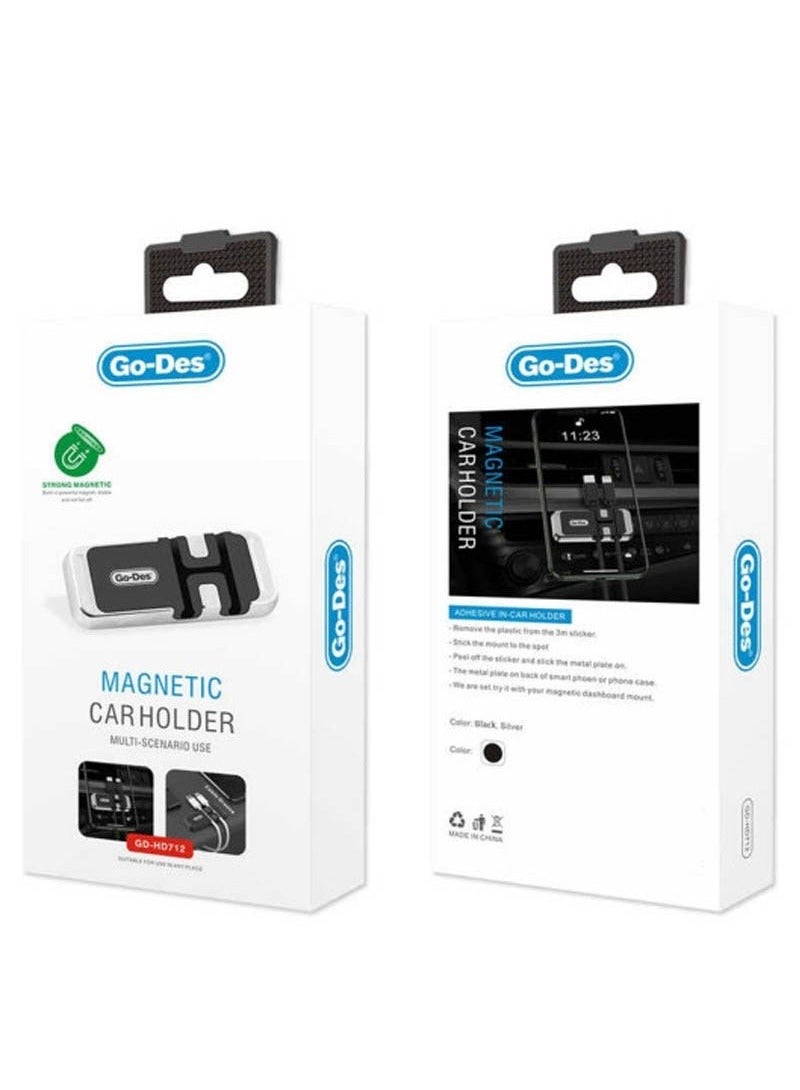 GO-DES GD-HD712 Magnetic Car Holder with Strong Magnetic Hold - Universal Compatibility - Image 4
