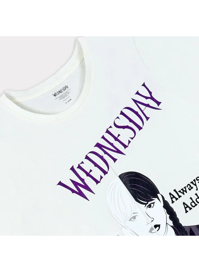 Trucare  MGM Wednesday  Girl's Short Sleeve T-Shirt for Women | Best Price UAE