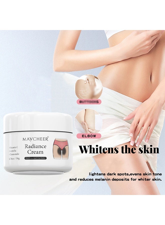 مايتشير كريم إشراق - فيتامين سي كريم مصحح البقع الداكنة للبابونج - تحت الإبط والرقبة والإبط والركبتين والمرفقين - تركيبة مطورة ، نتيجة فورية 50 جم - Image 2