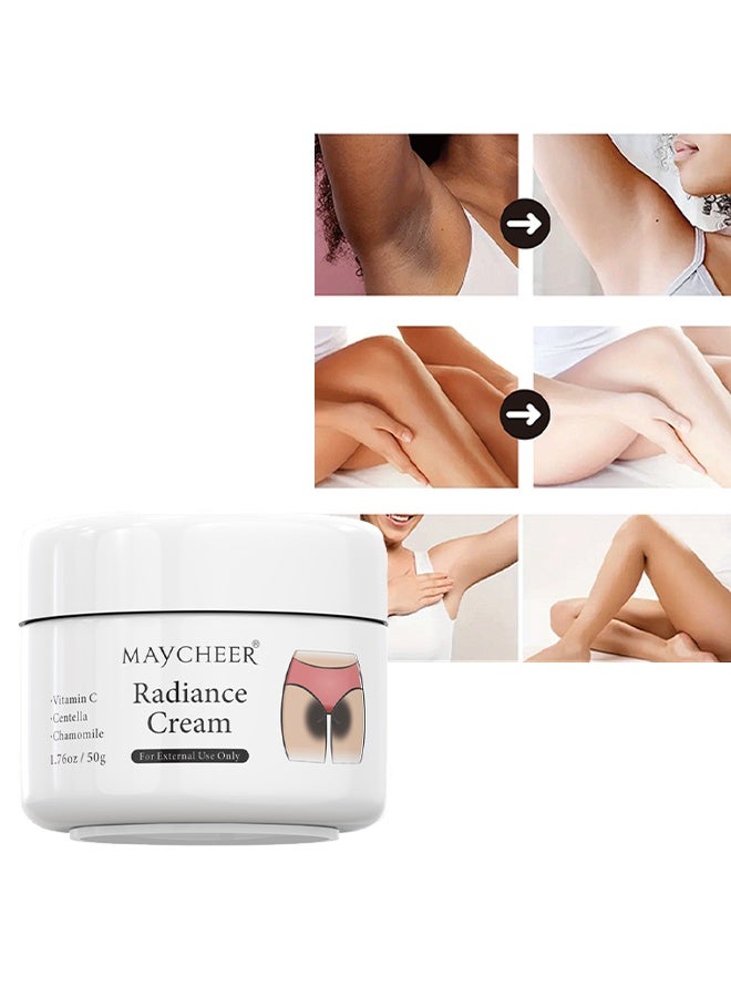 مايتشير كريم إشراق - فيتامين سي كريم مصحح البقع الداكنة للبابونج - تحت الإبط والرقبة والإبط والركبتين والمرفقين - تركيبة مطورة ، نتيجة فورية 50 جم - Image 1