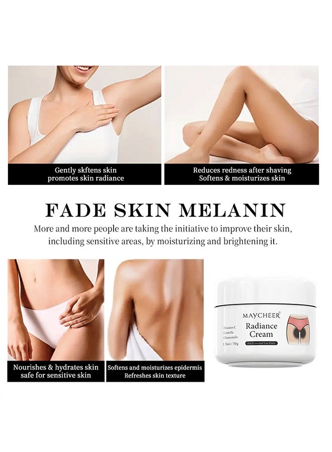 مايتشير كريم إشراق - فيتامين سي كريم مصحح البقع الداكنة للبابونج - تحت الإبط والرقبة والإبط والركبتين والمرفقين - تركيبة مطورة ، نتيجة فورية 50 جم - Image 5