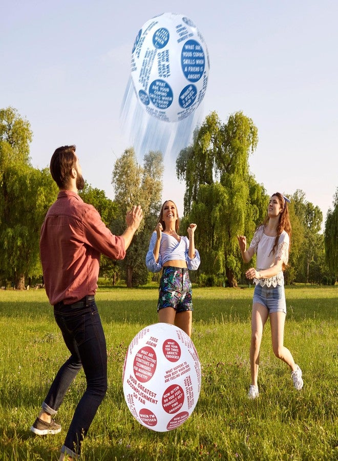 WinnerWhy 3 Pcs Coping Skills Balls 24 Inch How to Cope with Anxiety Depression Build Self Esteem for Adult Fun Group Therapy Games Activity for Teaching Learning Counseling Tool Beachball Inflatable - Image 5
