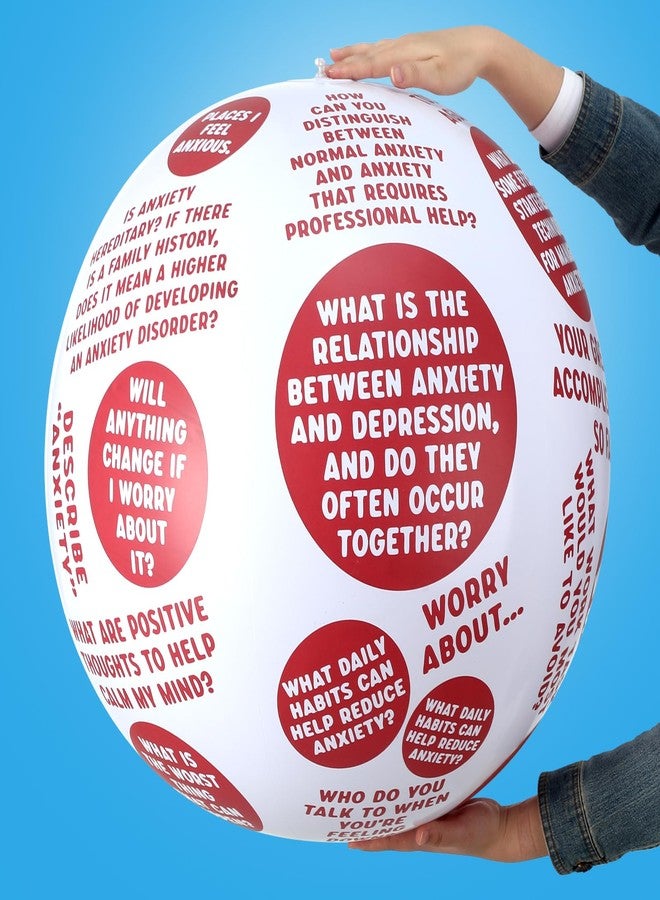 WinnerWhy 3 Pcs Coping Skills Balls 24 Inch How to Cope with Anxiety Depression Build Self Esteem for Adult Fun Group Therapy Games Activity for Teaching Learning Counseling Tool Beachball Inflatable - Image 3