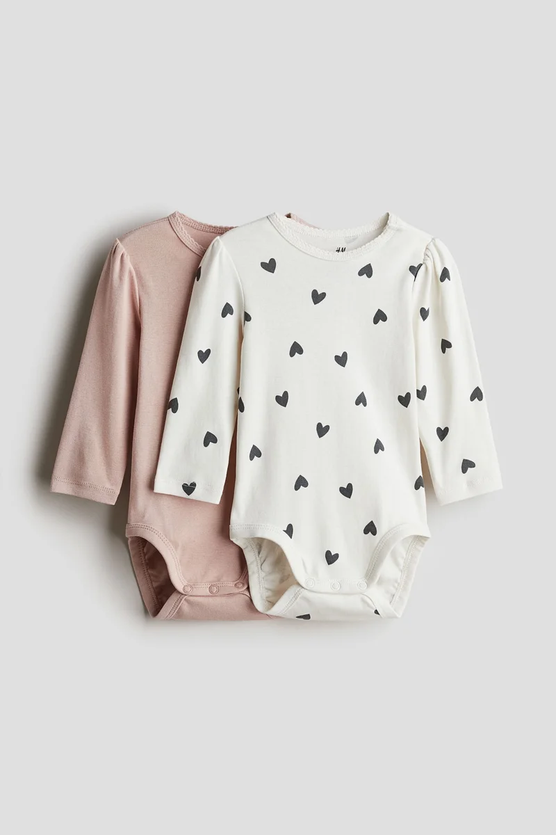 H&M 2-pack long-sleeved bodysuits