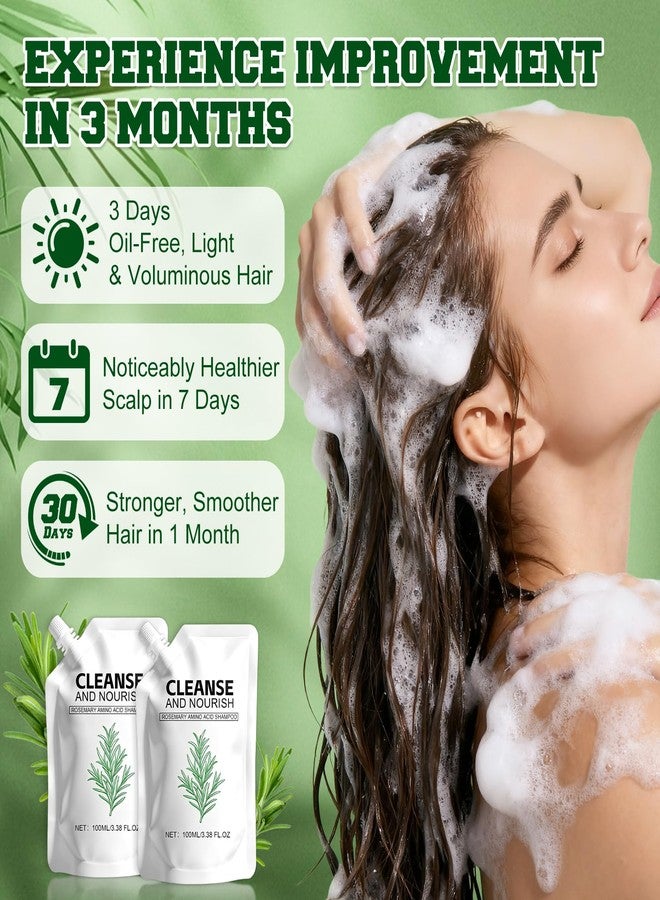 Traboto 2Pcs Rosemary Amino Acid Shampoo for Hair Growth, Thinning Hair Loss Natural, Moisturizing Hair Shampoo, Strengthening for Men and Women - Image 3