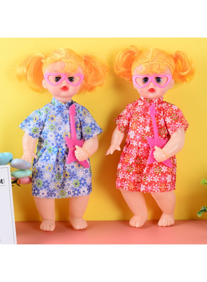 Toy Doll Simulation Doll Toy Baby Girl Talking Feeding Baby Girl Soft Silicone-Color:Style 5