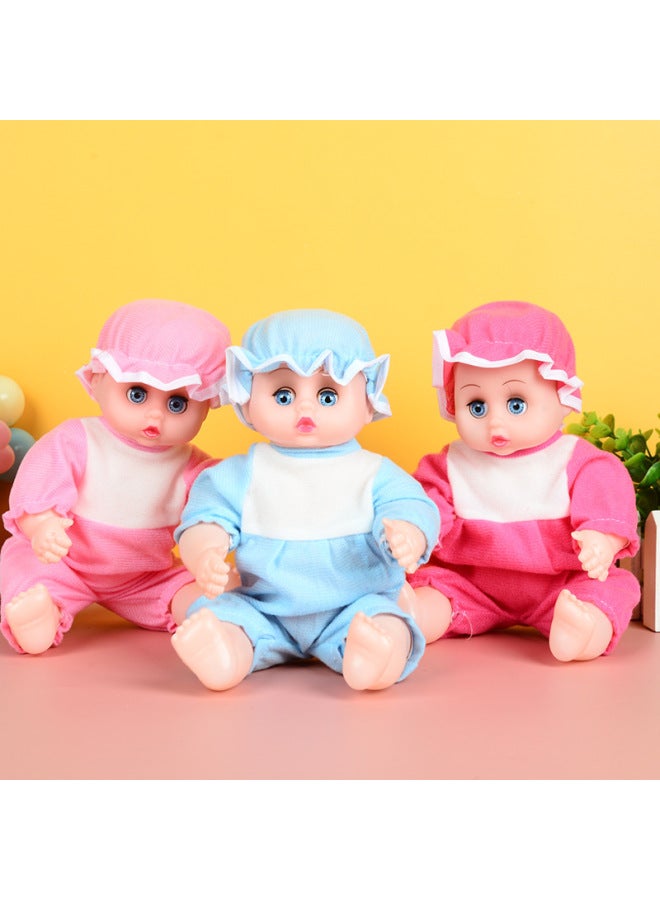 Toy Doll Simulation Doll Toy Baby Girl Talking Feeding Baby Girl Soft Silicone-Color:Style 5