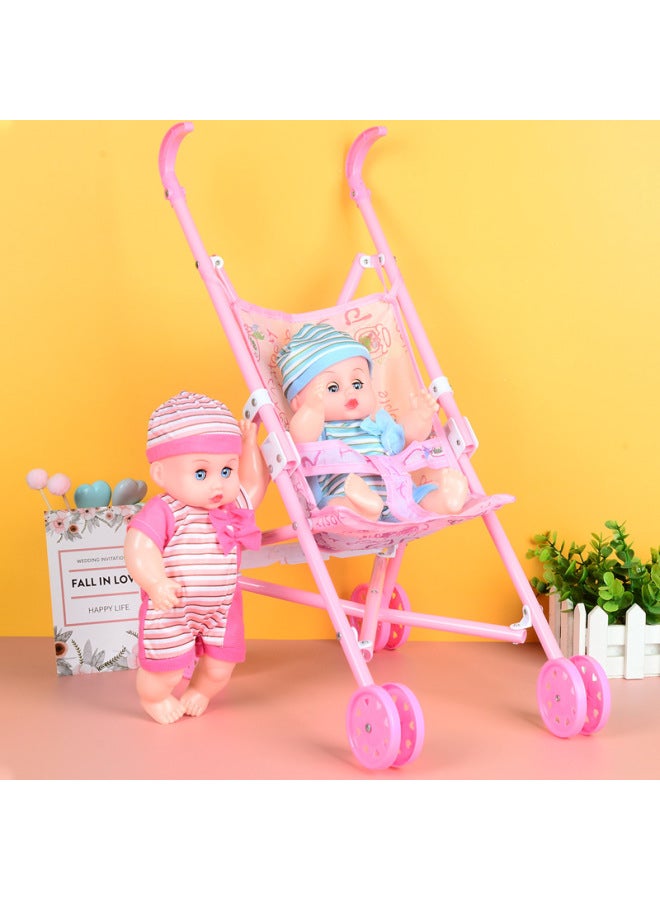 Toy Doll Simulation Doll Toy Baby Girl Talking Feeding Baby Girl Soft Silicone-Color:Style 5