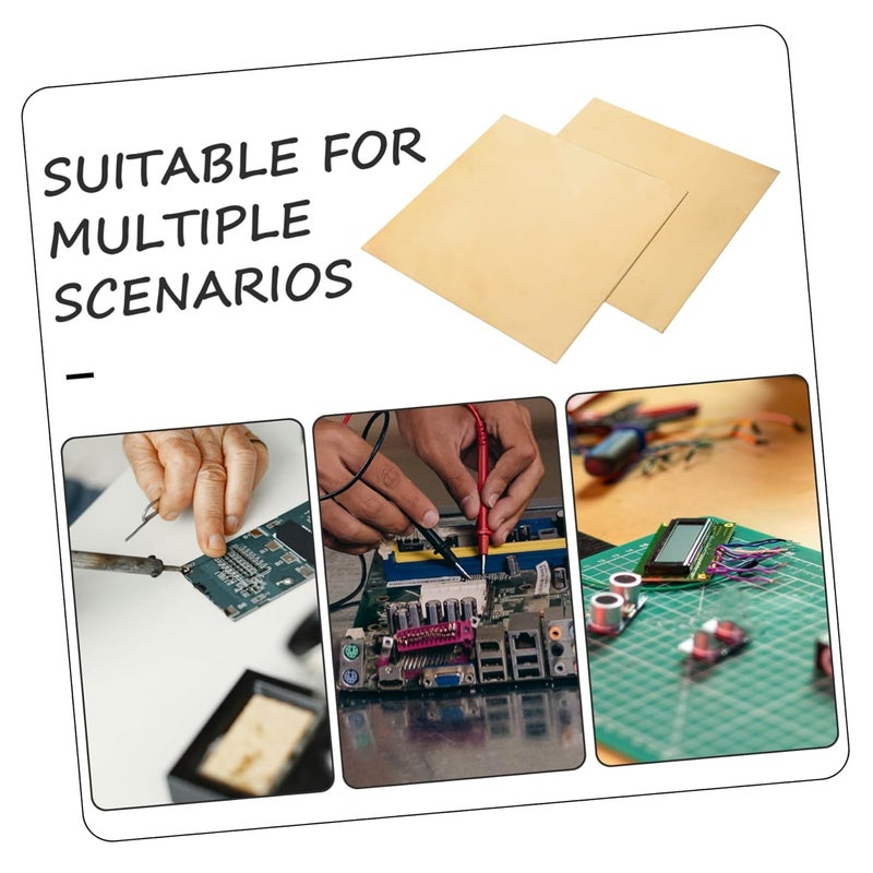 2Pcs Brass Metal Plates Kit For DIY Crafts Models And Home Improvement Projects - Image 4