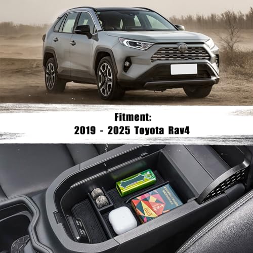 Neepiar Center Console Organizer Tray Compatible with Toyota RAV4 2025 2024 2023 2022 2021 2020 2019 Armrest Storage box Insert Tray Secondary Interior Accessories - Image 2