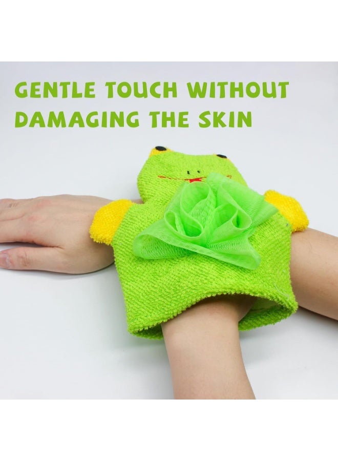 2 Pcs Bath Sponge Loofah for Kids, Children Shower Washing Exfoliating Gloves, Stay Clean Bath Towel, Cartoon Animal Shapes, Easy to Use, for Kitchen, Bathroom and Other Daily Life - Image 4
