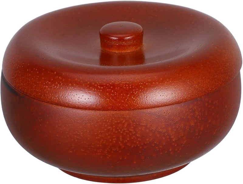 Wooden Shaving Soap Bowl With Lid For Men Barber Shop And Home Use - Image 1