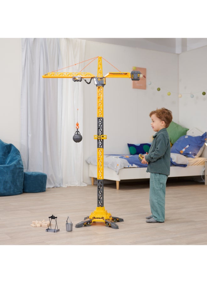 Dickie Item 203729023-Dickie Toys - RC Titan Crane (150 cm) - Remote Controlled Toy Crane with 360° Rotation and Interactive Accessories, Play Crane with Remote Control and Light for Children from 3 Years, - Image 5